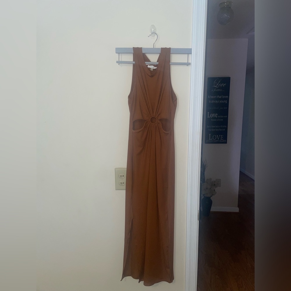 Brown summer long dress